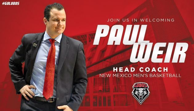 Toronto's Paul Weir Hired As New Mexico Head Coach - North Pole Hoops